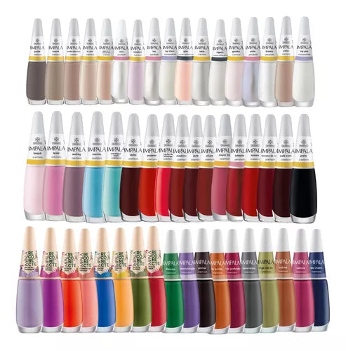 Kit 52 Esmaltes Impala – Completo para Unhas das Mãos e Pés