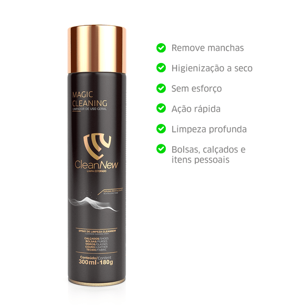 Magic CleanNew | Espuma Revitalizante para Bolsas e Calçados